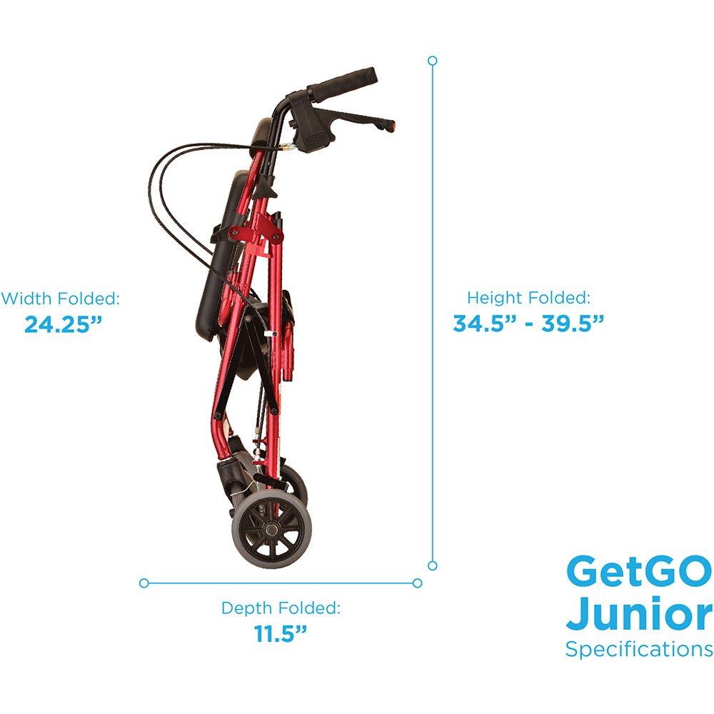 GetGo Junior Rolling WalkerRed