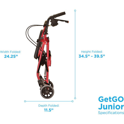 GetGo Junior Rolling WalkerRed