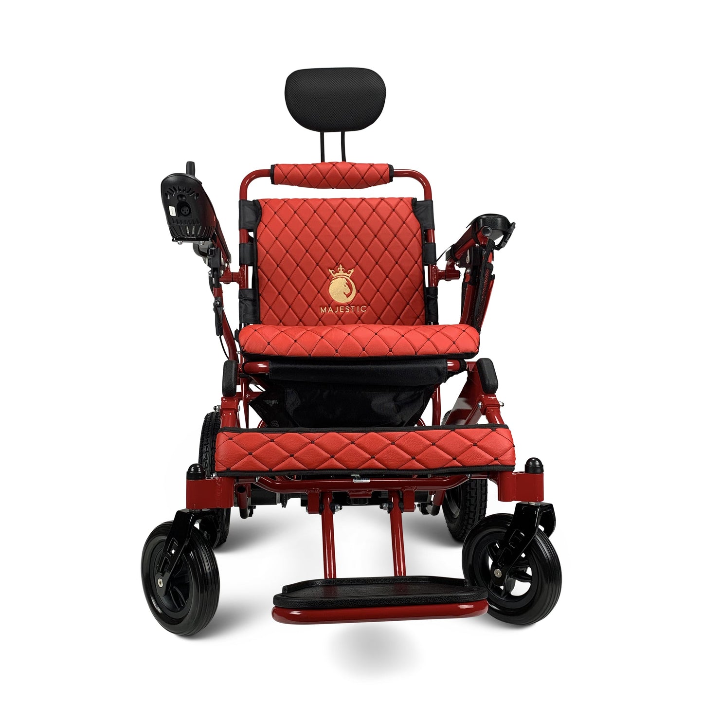 Majestic IQ-8000 12AH li-ion Battery Auto Recline Remote Controlled Electric WheelchairRedRed17.5"