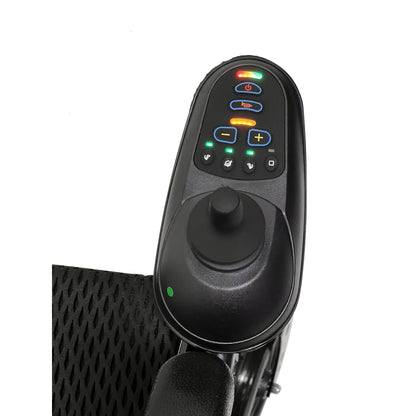 X-9 Remote Controlled Electric Wheelchair with Automatic Reclining Backrest and Lifting Leg RestsBlueUpto 17+ Miles (20AH li-ion Battery)