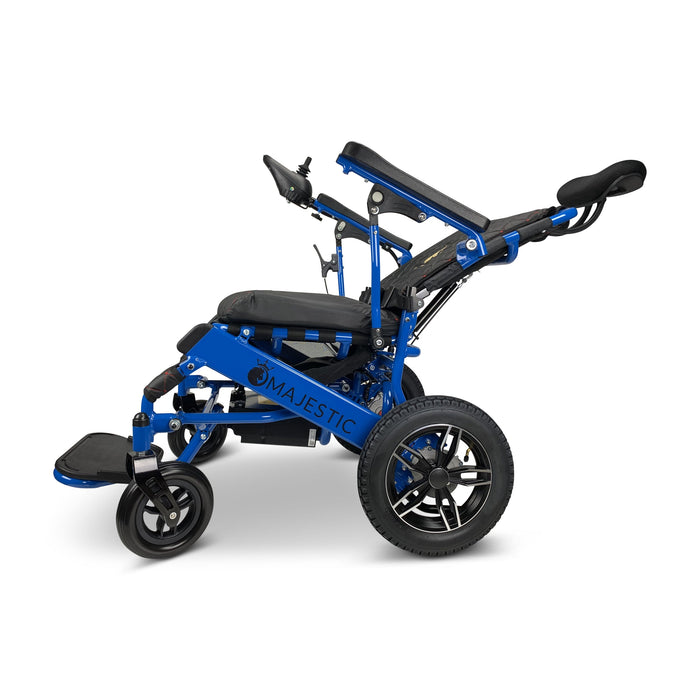 Majestic IQ-8000 20AH li-ion Battery Auto Recline Remote Controlled Electric WheelchairBlueBlack17.5"