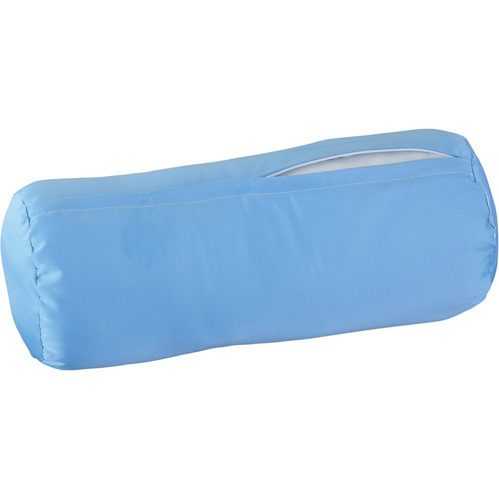 Full Roll PillowsBlue Satin