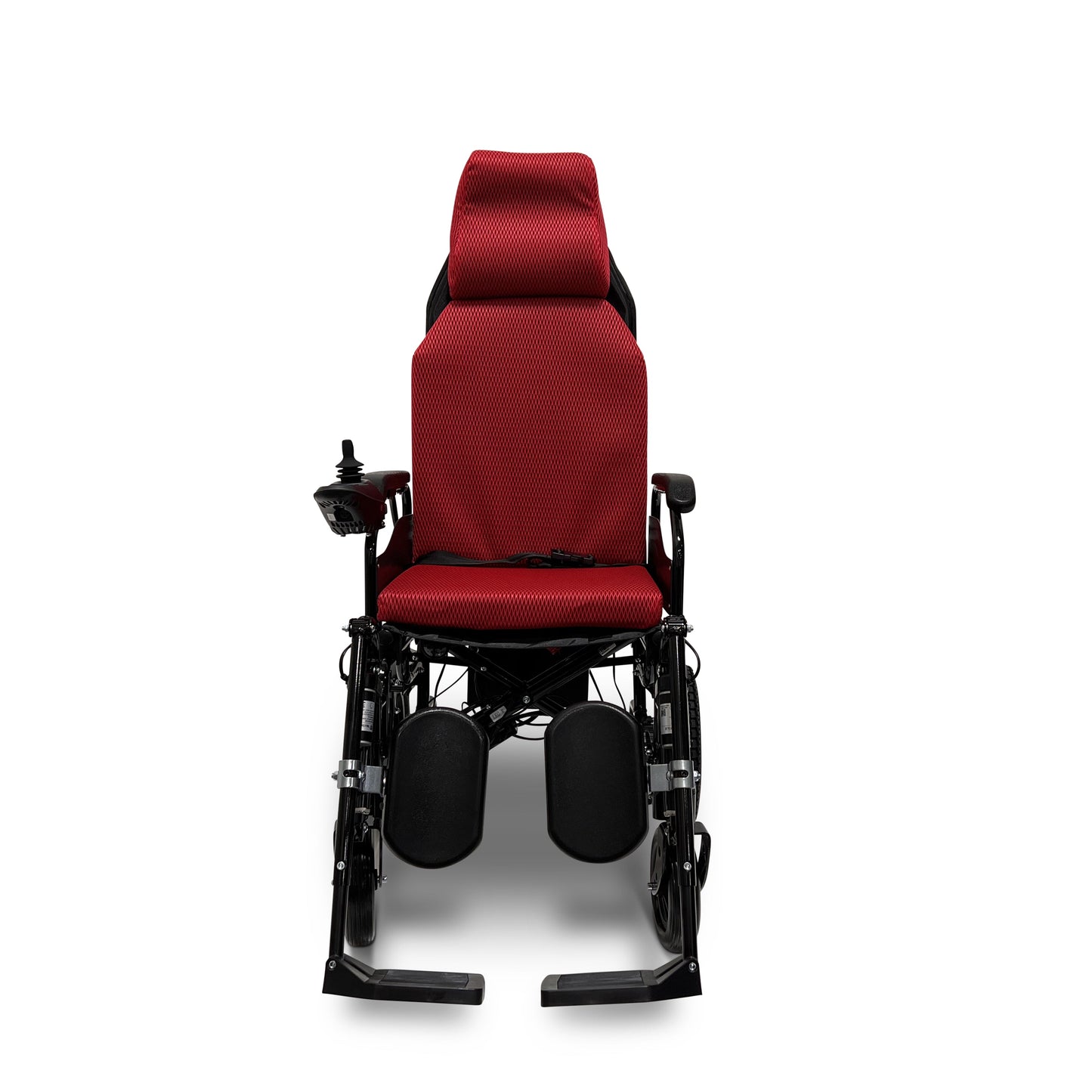 X-9 Remote Controlled Electric Wheelchair with Automatic Reclining Backrest and Lifting Leg RestsRedUpto 10+ Miles (12AH li-ion Battery)