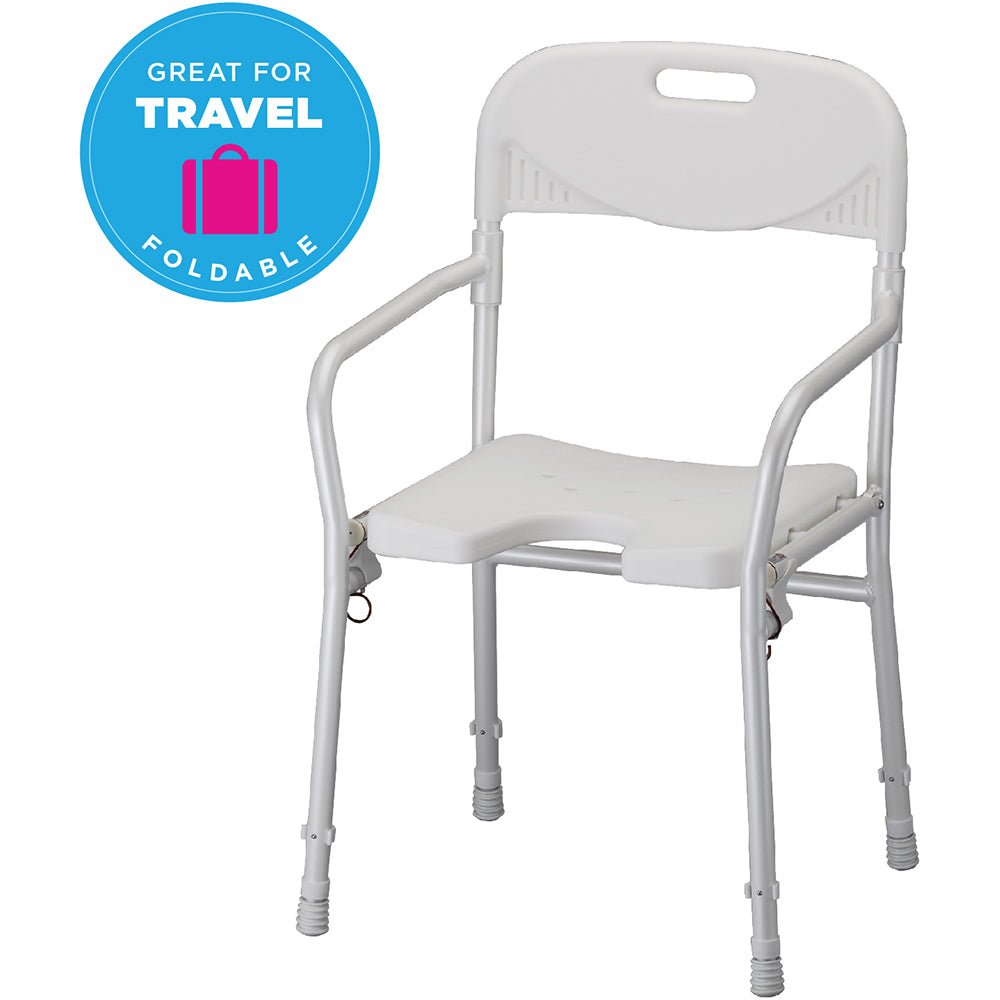 Foldable Shower Chair with Arms