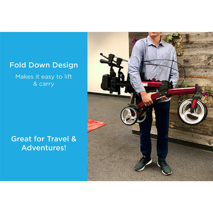Dragon Fold and Go Rise Up RollatorRed