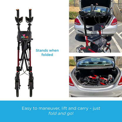 Dragon Fold and Go Rise Up RollatorRed