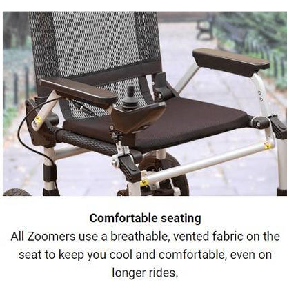 Zoomer Folding Power Chair Left- or Right-handed ControlBlack