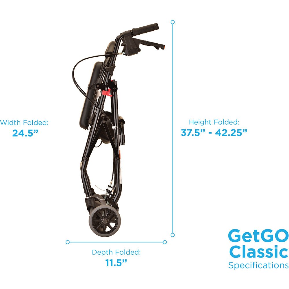 GetGo Classic Rolling WalkerBlack