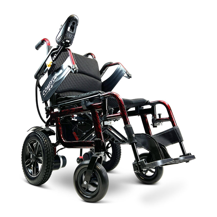 X-6 ComfyGO Lightweight Electric WheelchairRedUpto 17+ Miles (20AH li-ion Battery)
