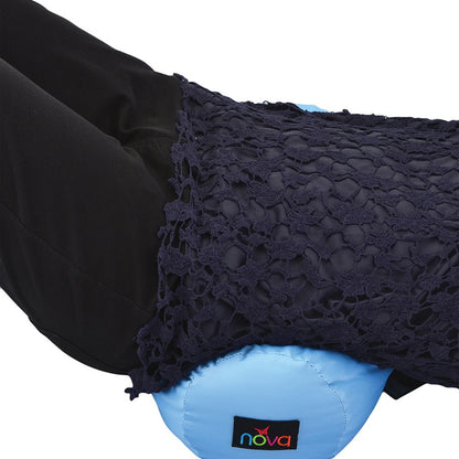 Full Roll PillowsBlue Satin