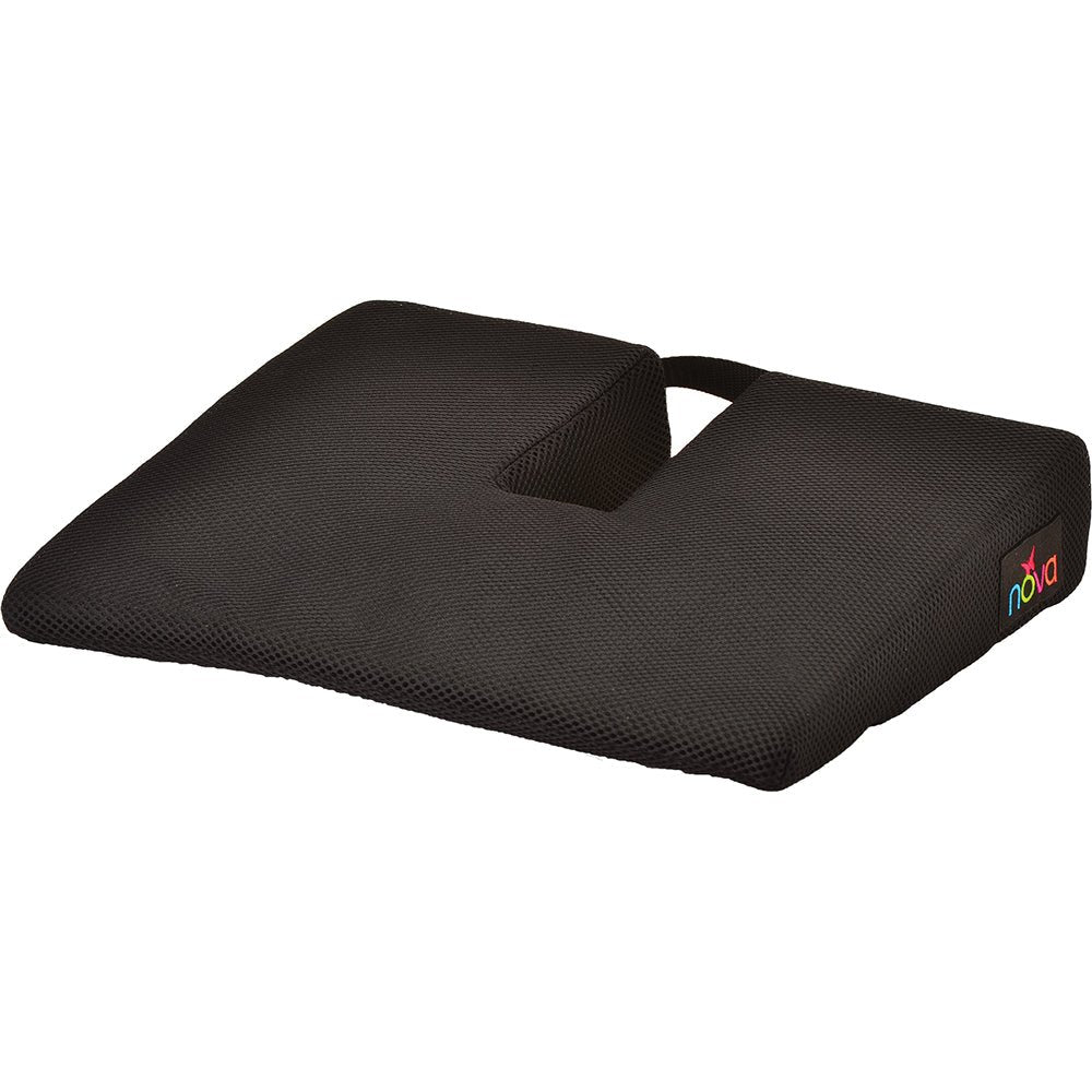 Nova Gel/Foam Seat Cushion with Coccyx Cutout & Fleece Top