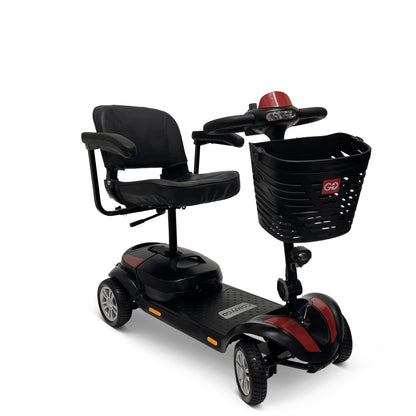30AH Battery Ultra-Light Electric Mobility Scooter With Quick-Detach FrameRedStandard Seat
