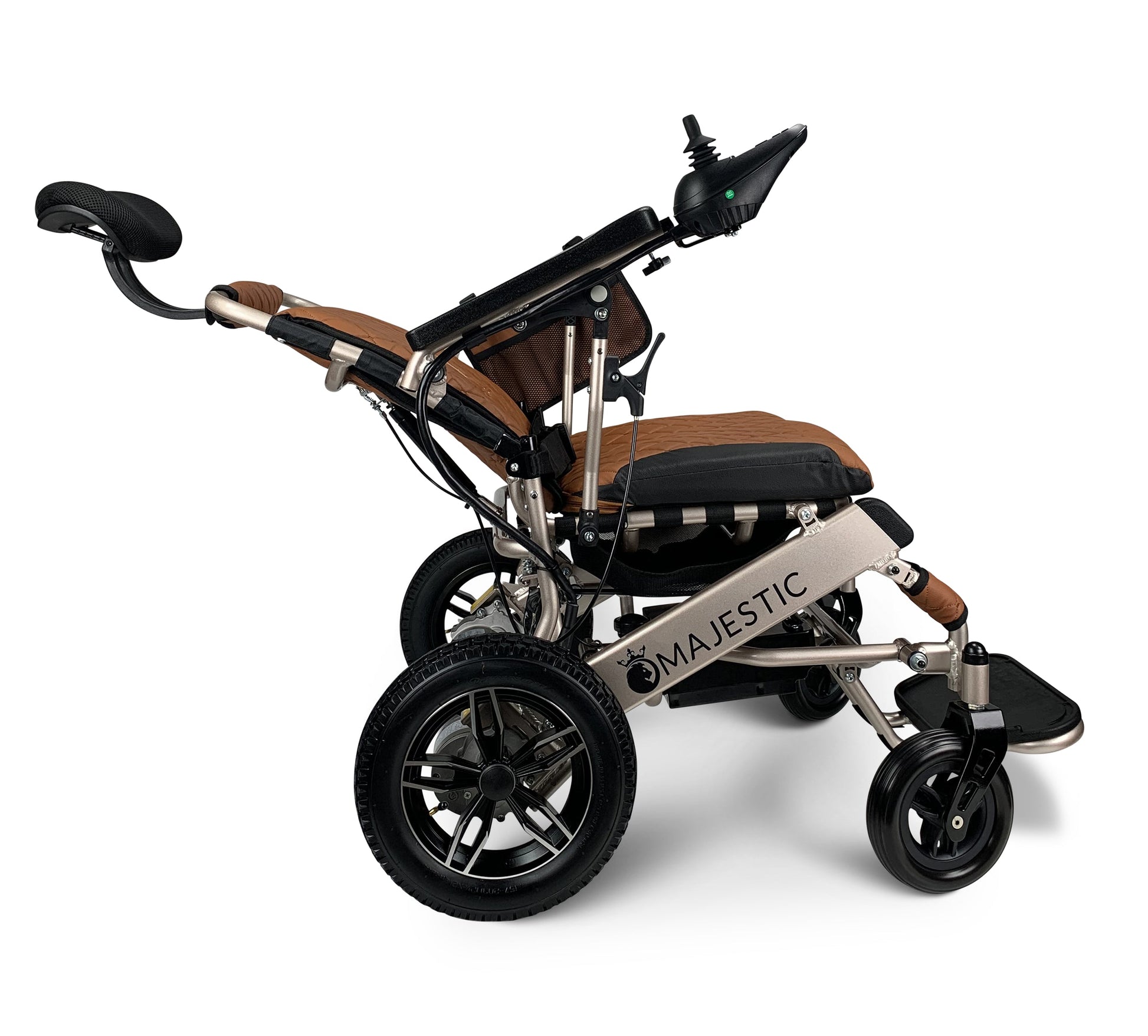 Majestic IQ-8000 20AH li-ion Battery Auto Recline Remote Controlled Electric WheelchairBronzeTaba17.5"
