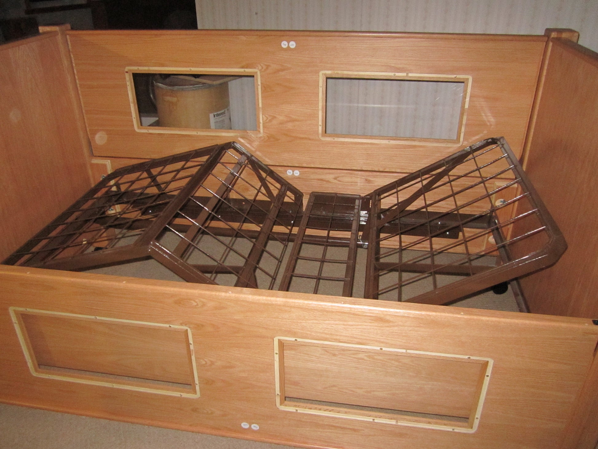 Slumber Series Twin Size Bed with Fixed Height and Manual Adjustable Head and FootHigh Side