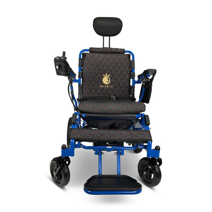Majestic IQ-8000 20AH li-ion Battery Remote Controlled Lightweight Electric WheelchairBlueBlack17.5"