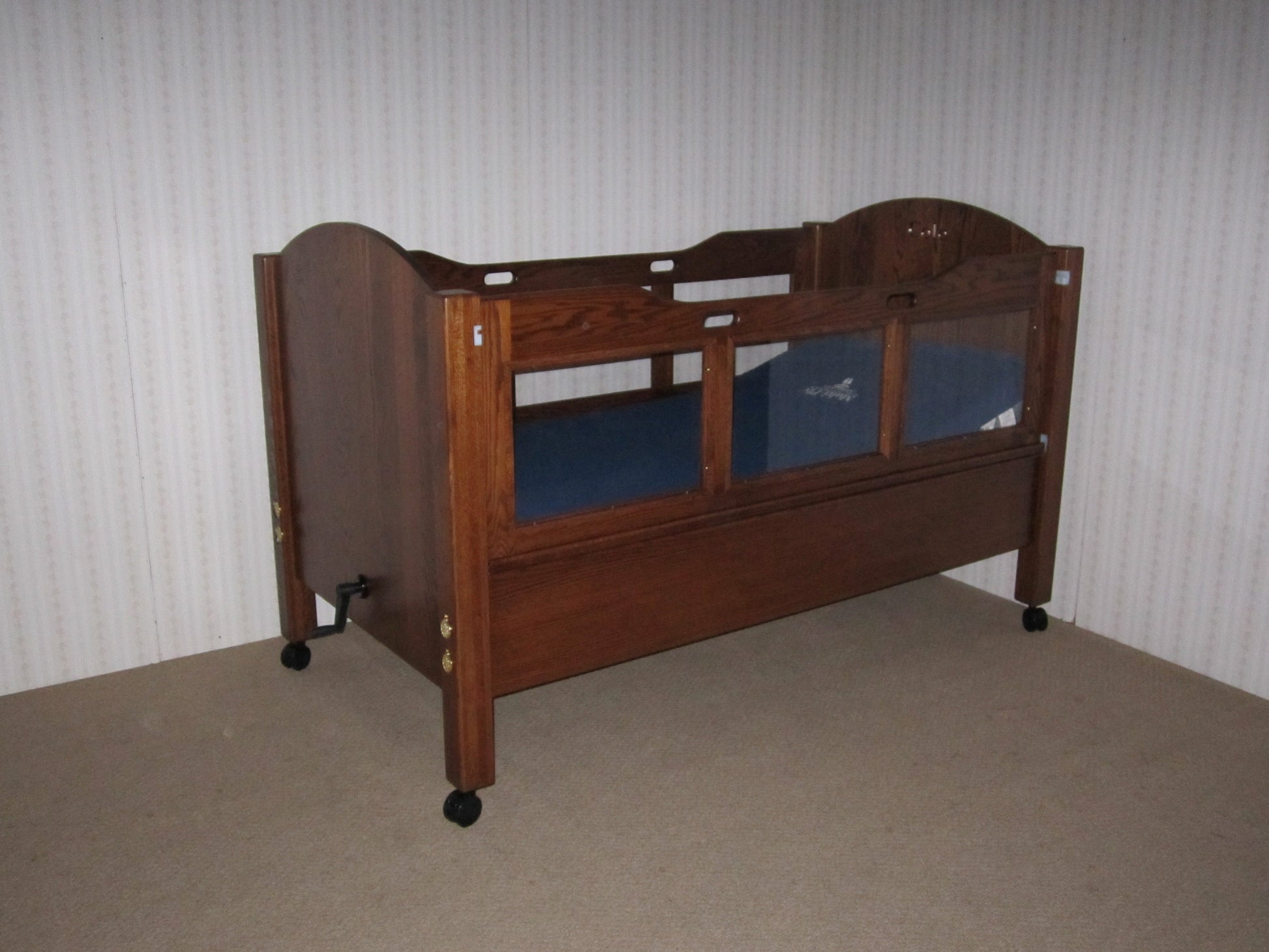 Dream Series Twin Size Bed with Fixed Height Bunkie Board and Manual Adjustable HeadHigh Side