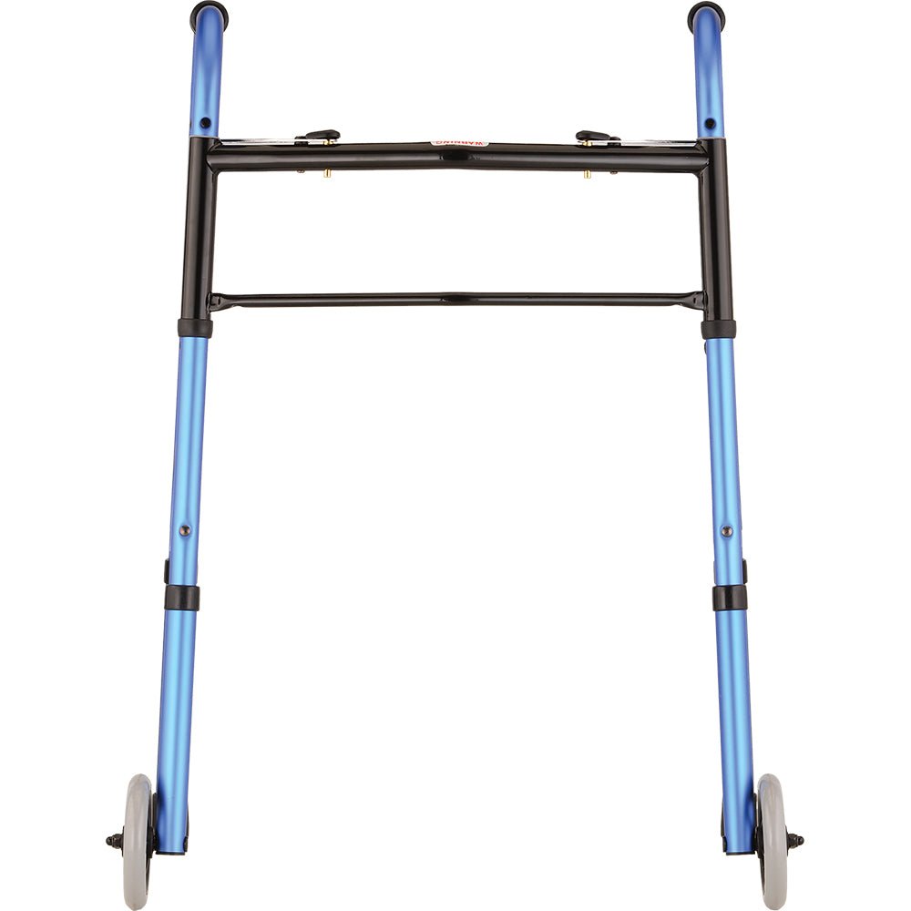 Folding Walker with 5 Inch WheelsBlue