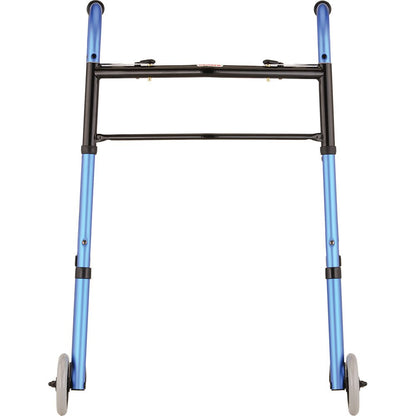 Folding Walker with 5 Inch WheelsBlue