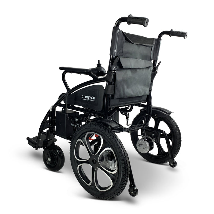 6011 ComfyGO Electric WheelchairBlackUpto 26+Miles (2*12AH Battery)