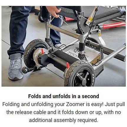 Zoomer Folding Power Chair Left- or Right-handed ControlBlack