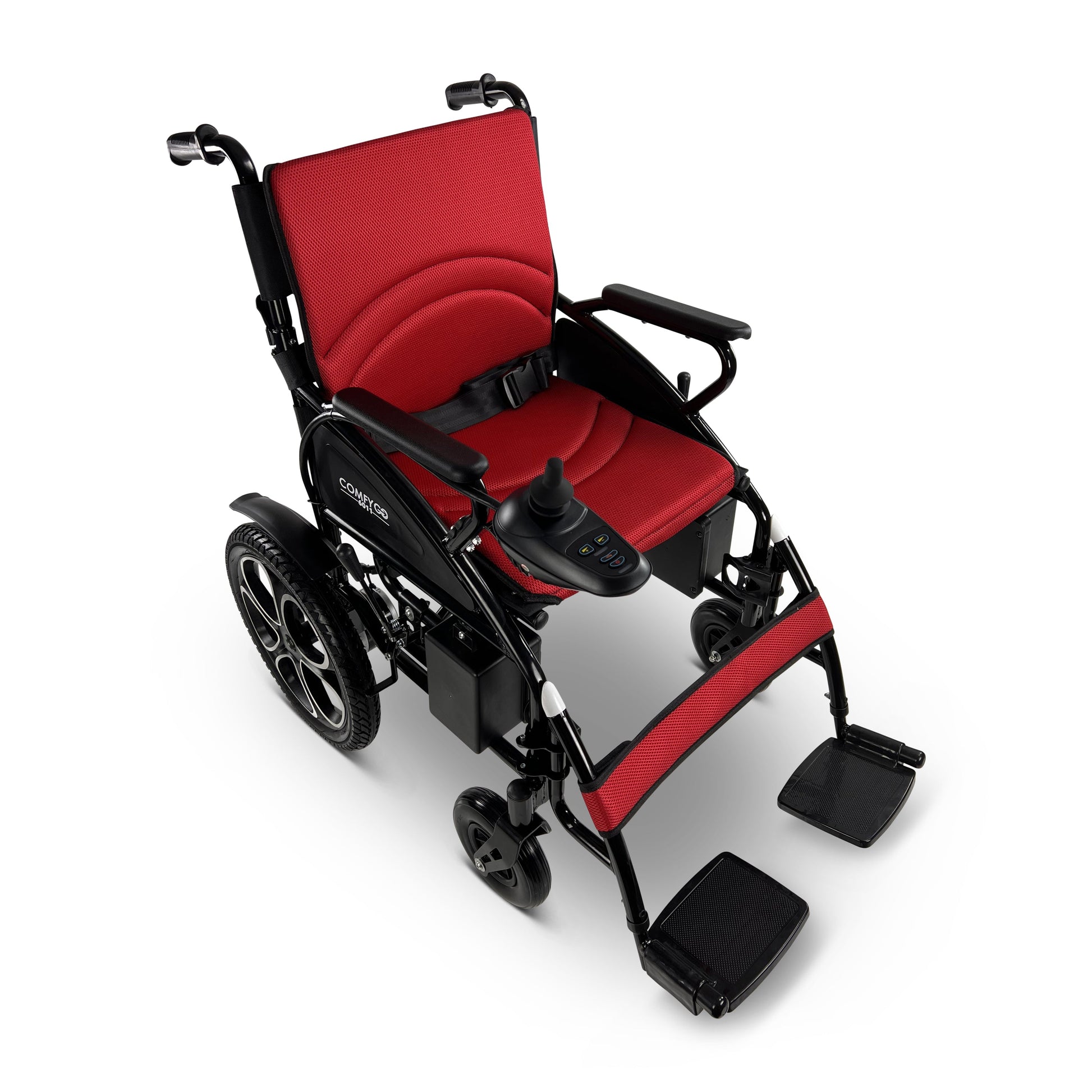 6011 ComfyGO Electric WheelchairBlackUpto 26+Miles (2*12AH Battery)