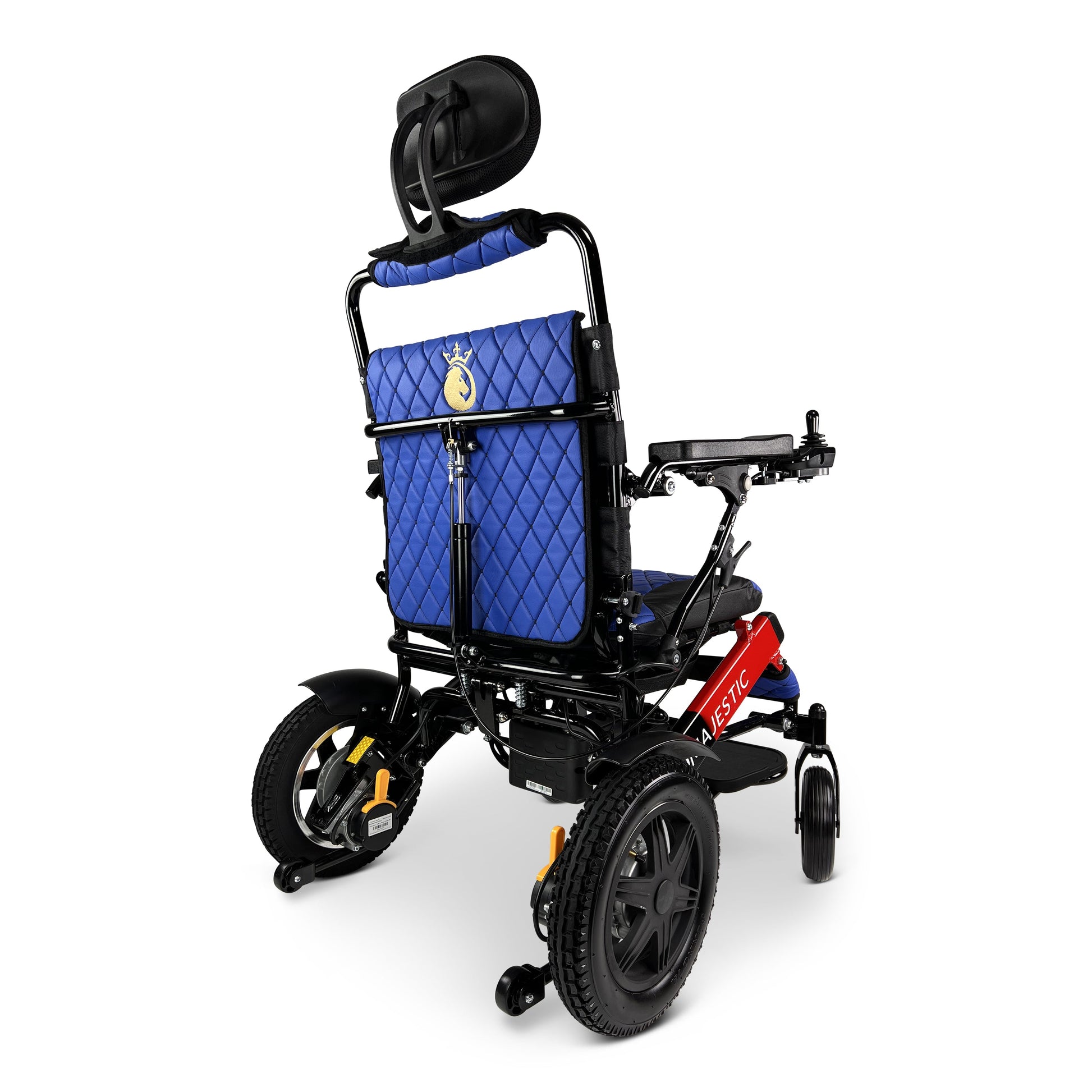 Majestic IQ-9000 Auto Recline Remote Controlled Electric WheelchairBlackRed17.5"