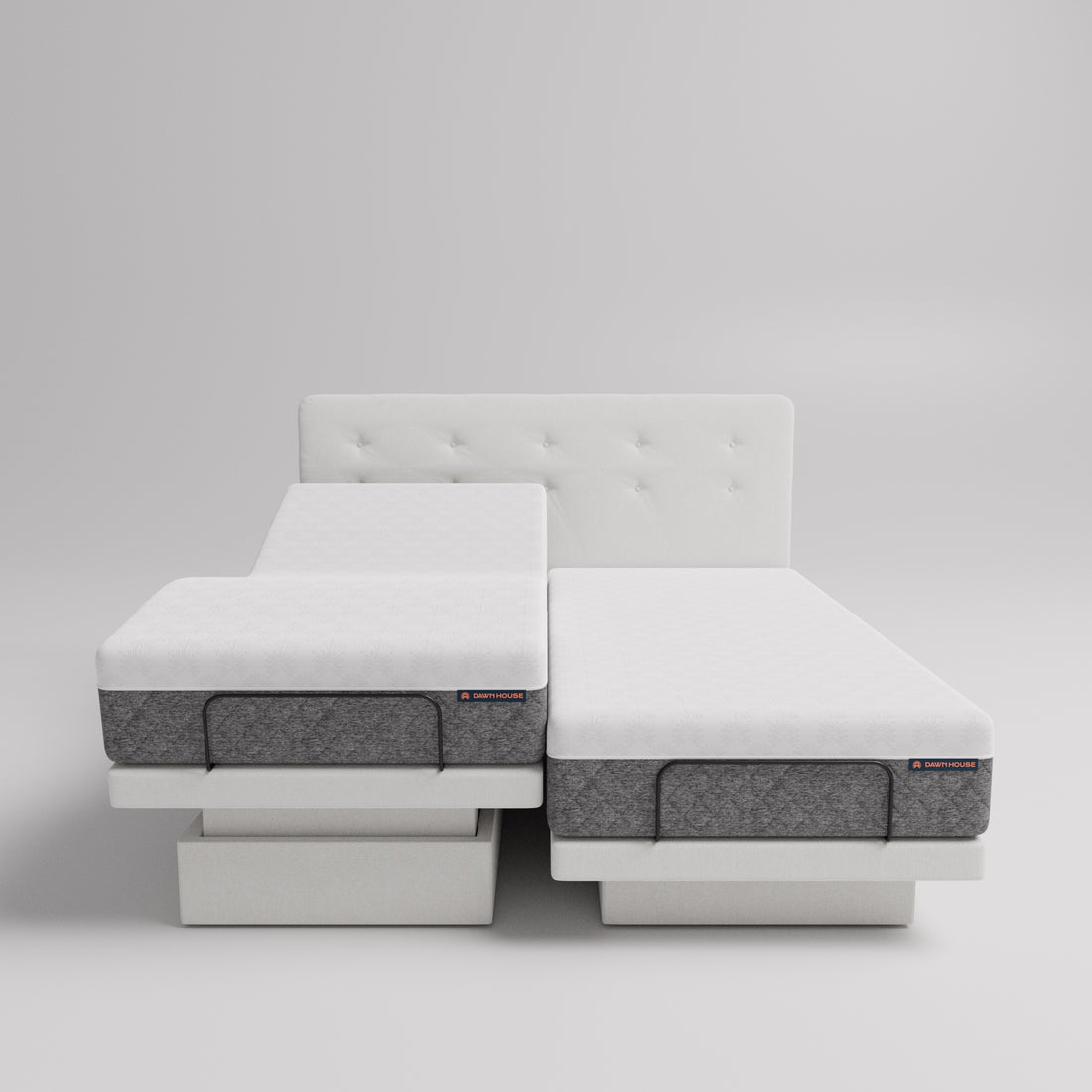 Dawn House Split King BedBase + MattressWith HeadboardSlate