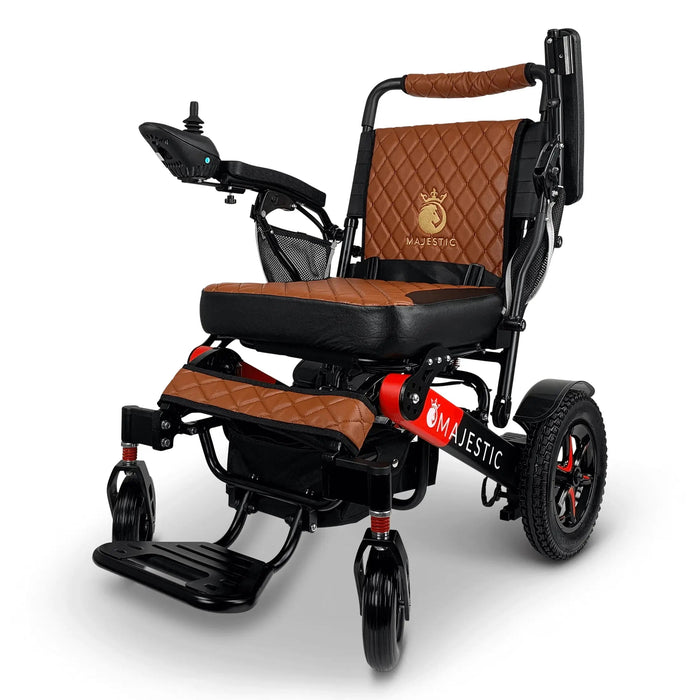Majestic IQ-7000 Auto Folding Remote Controlled Electric WheelchairBlack & RedTabaUpto 19+Miles (20AH li-ion Battery)