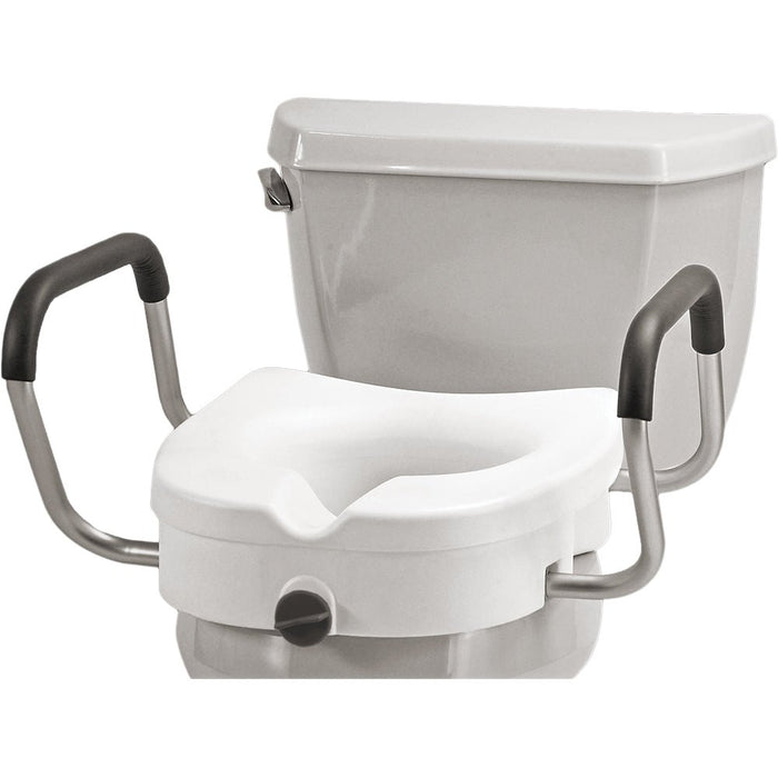 5" Locking Raised Toilet Seat With Detachable Arms