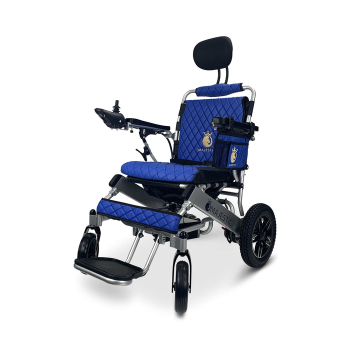 Majestic IQ-8000 20AH li-ion Battery Remote Controlled Lightweight Electric WheelchairSilverBlue20"