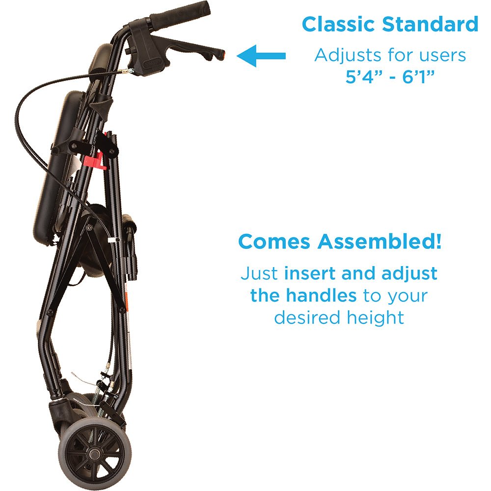 GetGo Classic Rolling WalkerBlack