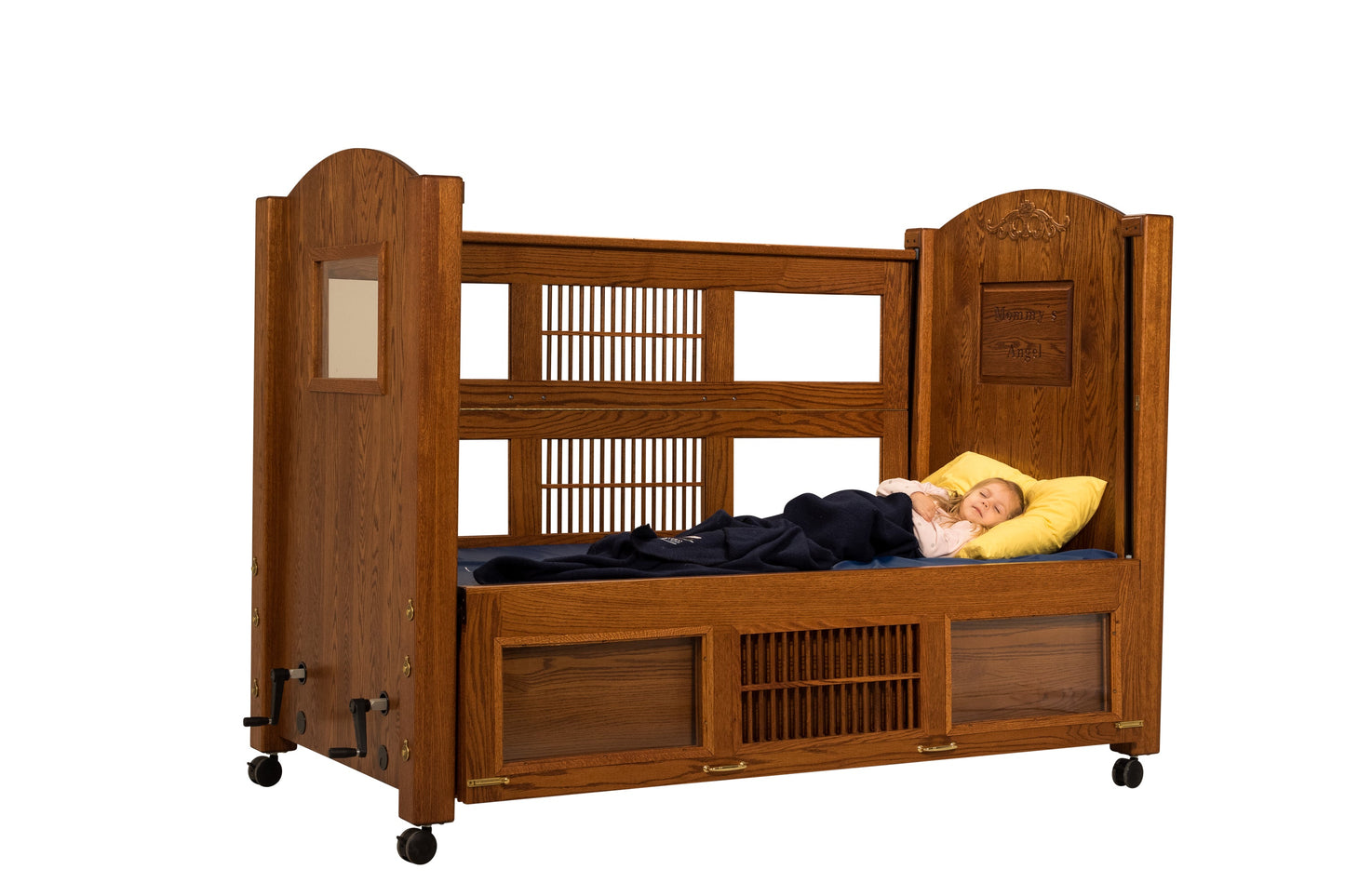 Dream Series Twin Size Bed with Fixed Height and Manual Adjustable Head and FootHigh Side