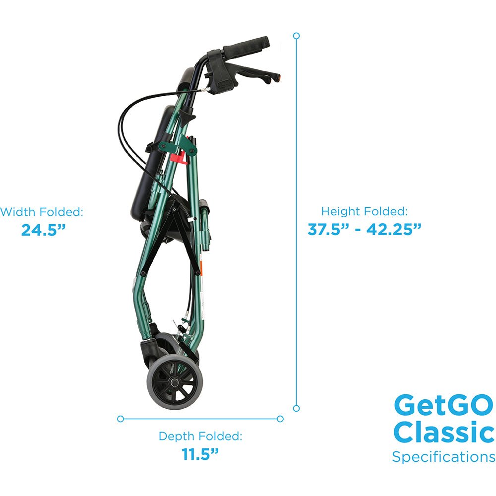 GetGo Classic Rolling WalkerGreen