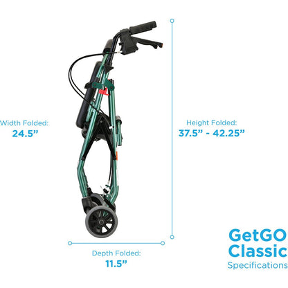 GetGo Classic Rolling WalkerGreen