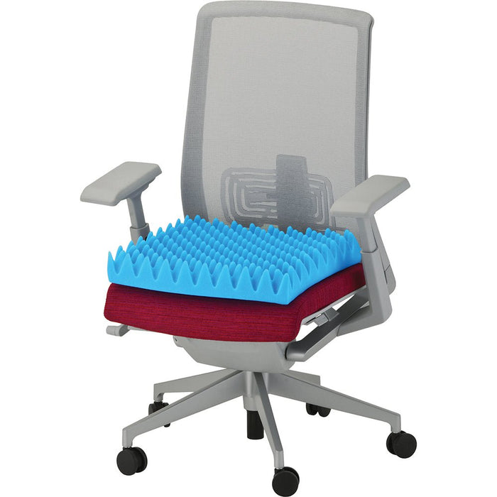Convoluted Seat/Back Wheelchair Cushion With Fleece Cover