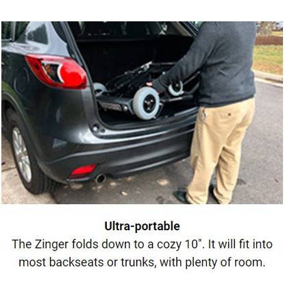 Zinger Folding Power Chair Two-Handed ControlBlack