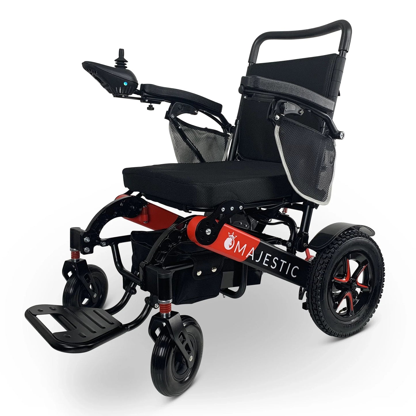 Majestic IQ-7000 Remote Controlled Electric WheelchairBlack & RedStandardUpto 13+Miles (12AH li-ion Battery)