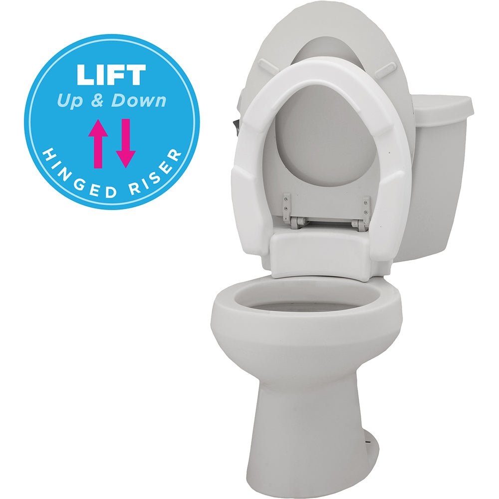 8346-Retail Elongated Hinged Toilet Seat Riser