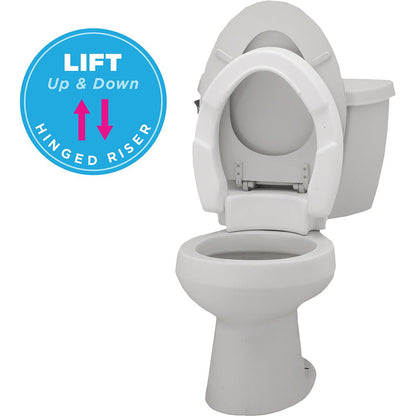 8346-Retail Elongated Hinged Toilet Seat Riser