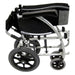 S-Ergo 115 Ergonomic Transport Wheelchair with Wire Break and Swing Away Footrest Silver16"