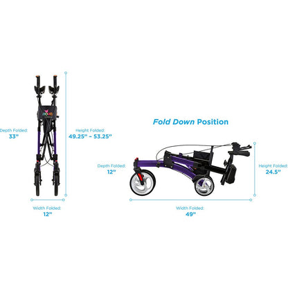 Dragon Fold and Go Rise Up RollatorPurple