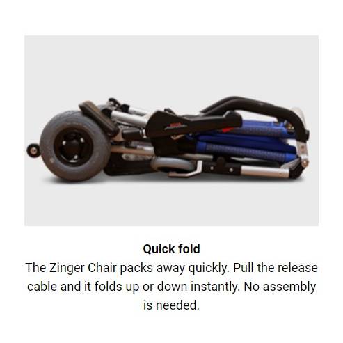 Zinger Folding Power Chair Two-Handed ControlBlack