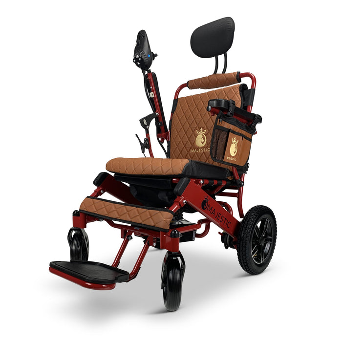 Majestic IQ-8000 20AH li-ion Battery Auto Recline Remote Controlled Electric WheelchairRedTaba17.5"