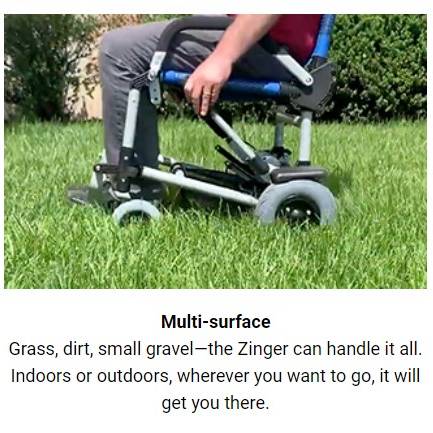 Zinger Folding Power Chair Two-Handed ControlBlack