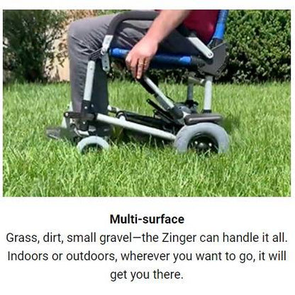 Zinger Folding Power Chair Two-Handed ControlBlack