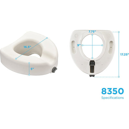 8350 5" Locking Raised Toilet Seat