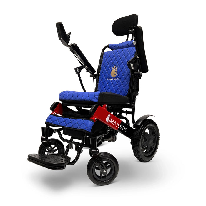 Majestic IQ-9000 Auto Recline Remote Controlled Electric WheelchairBlack & RedBlue17.5"