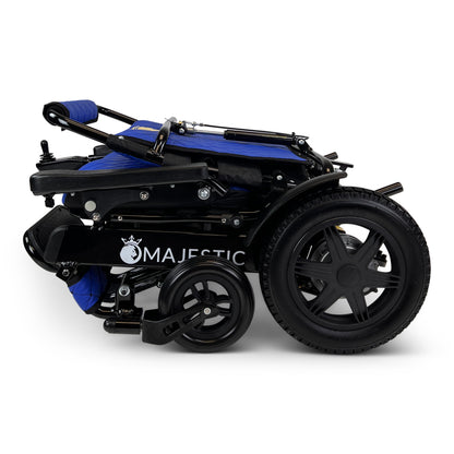 Majestic IQ-9000 Auto Recline Remote Controlled Electric WheelchairBlackBlue17.5"