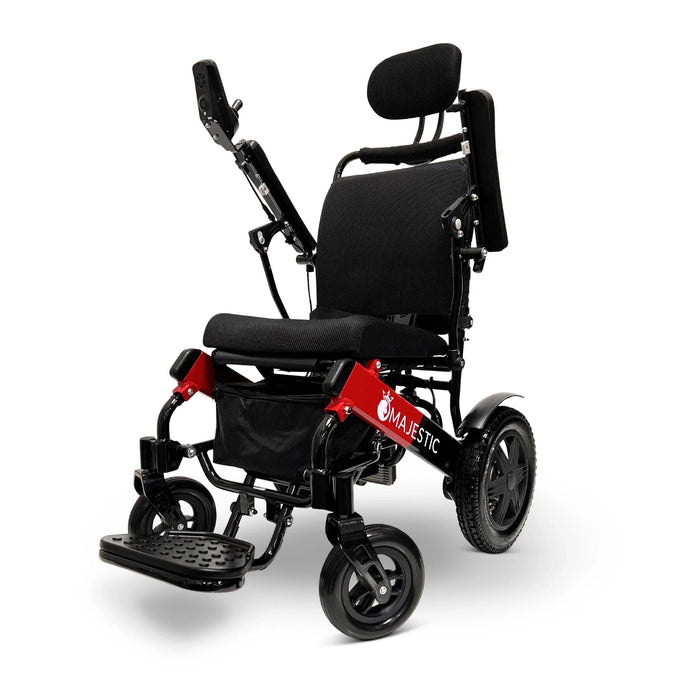 Majestic IQ-9000 Auto Recline Remote Controlled Electric WheelchairBlack & RedStandard17.5"