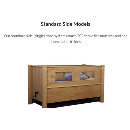 Slumber Series Twin Size Bed with Fixed Height Bunkie BoardStandard Side